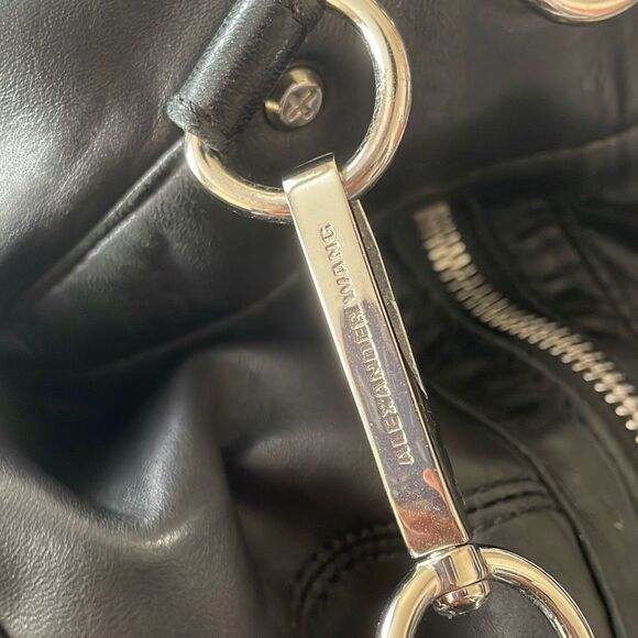 Alexander Wang Lambskin leather Marti Backpack Bag Washed Black Rhodium Hardware - Picture 13 of 17